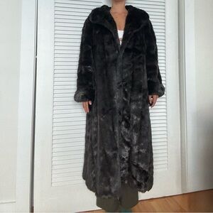 Jerry Lewis | Vintage Black Faux Fur Coat